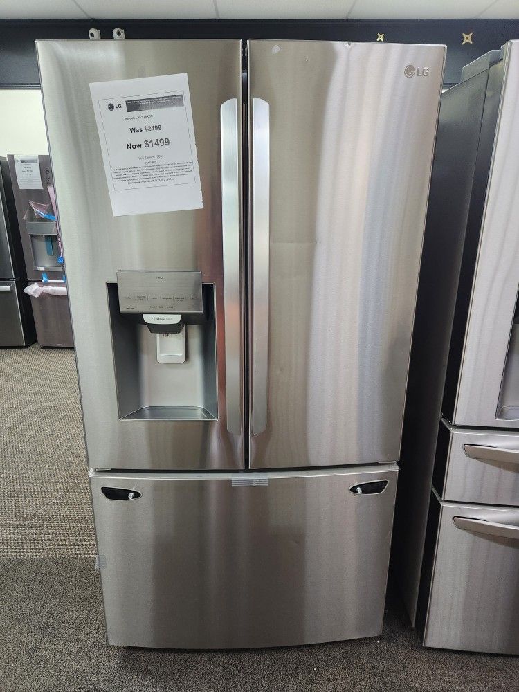 LG 28CF REFRIGERATOR 1499! 0 DOWN 0% FINANCING! 1 YR WARRANTY! 48HR DELIVERY!