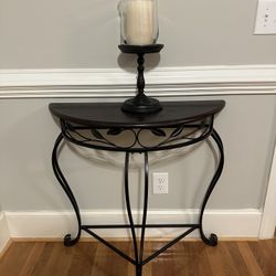 HD Wrought Iron Table With Large Beautiful Candle 