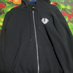 True Religion Black Hoodie Size M
