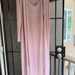 Pink Glittery Maternity Dress