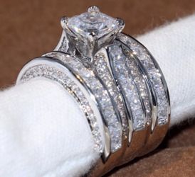 Brand new gold filled wedding ring set engagement ring