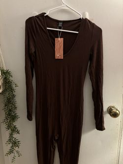 Brown long sleeve Jumpsuit 