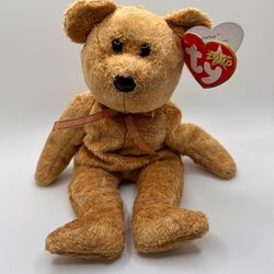 Ty Rare Beanie Baby Cashew The Bear 2000 Retired Pe Pellets Rare Tag Error