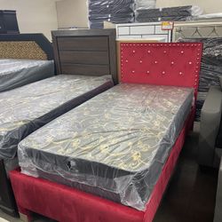 Twin Bed With Mattress 
