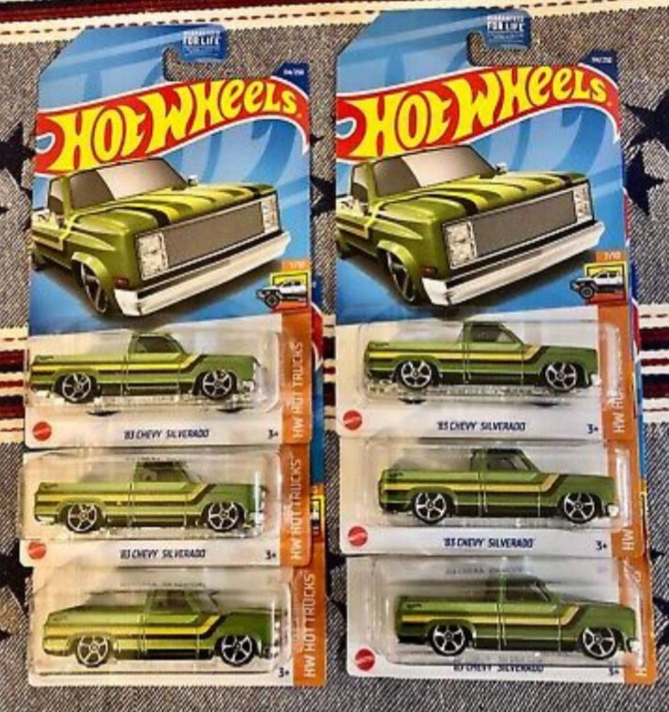 2022 Hot Wheels ‘83 CHEVY SILVERADO HW Hot Trucks Chevrolet Lot of  6