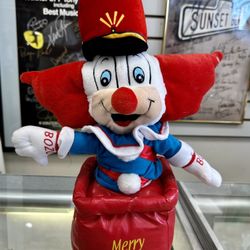 Bozo the Clown Merry Christmas Plush 16" RARE Jack in the Box Doll Toy Network