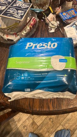 Presto size medium, and large