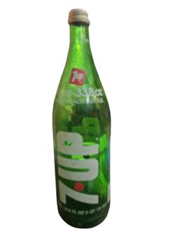 7UP Green Glass Bottle, 33.8 Oz Bottle With Cap  