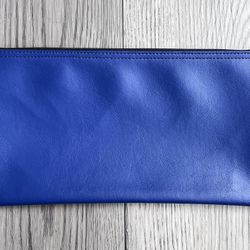 NEW-Blue Bank Bag With Zipper