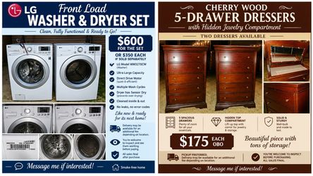 Washer dryer combo dressers