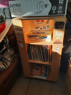 Wooden Bookcase That Spins With All Kids Books Included