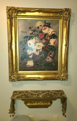 Vase of Flowers by Jan Davidsz de Heem paint art and wood carved frame