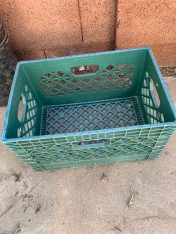 (Green) Vintage Milk Crates Available For Sale Storage Boxes Containers Vinyl Records