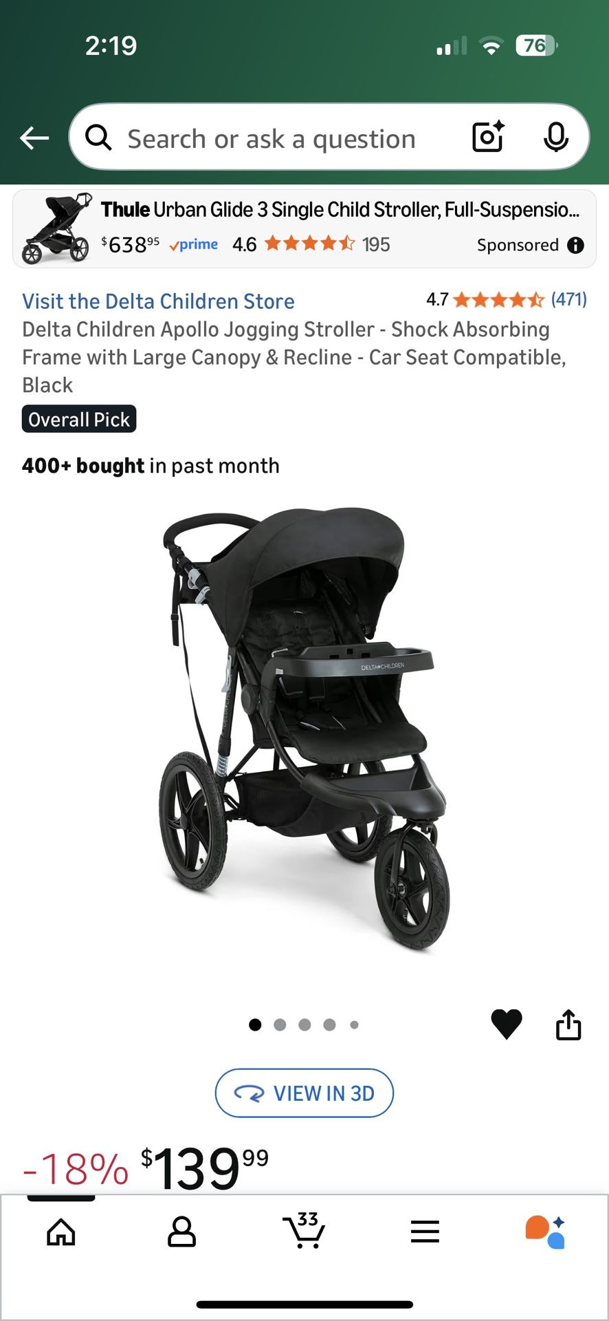 Delta Jogging Stroller