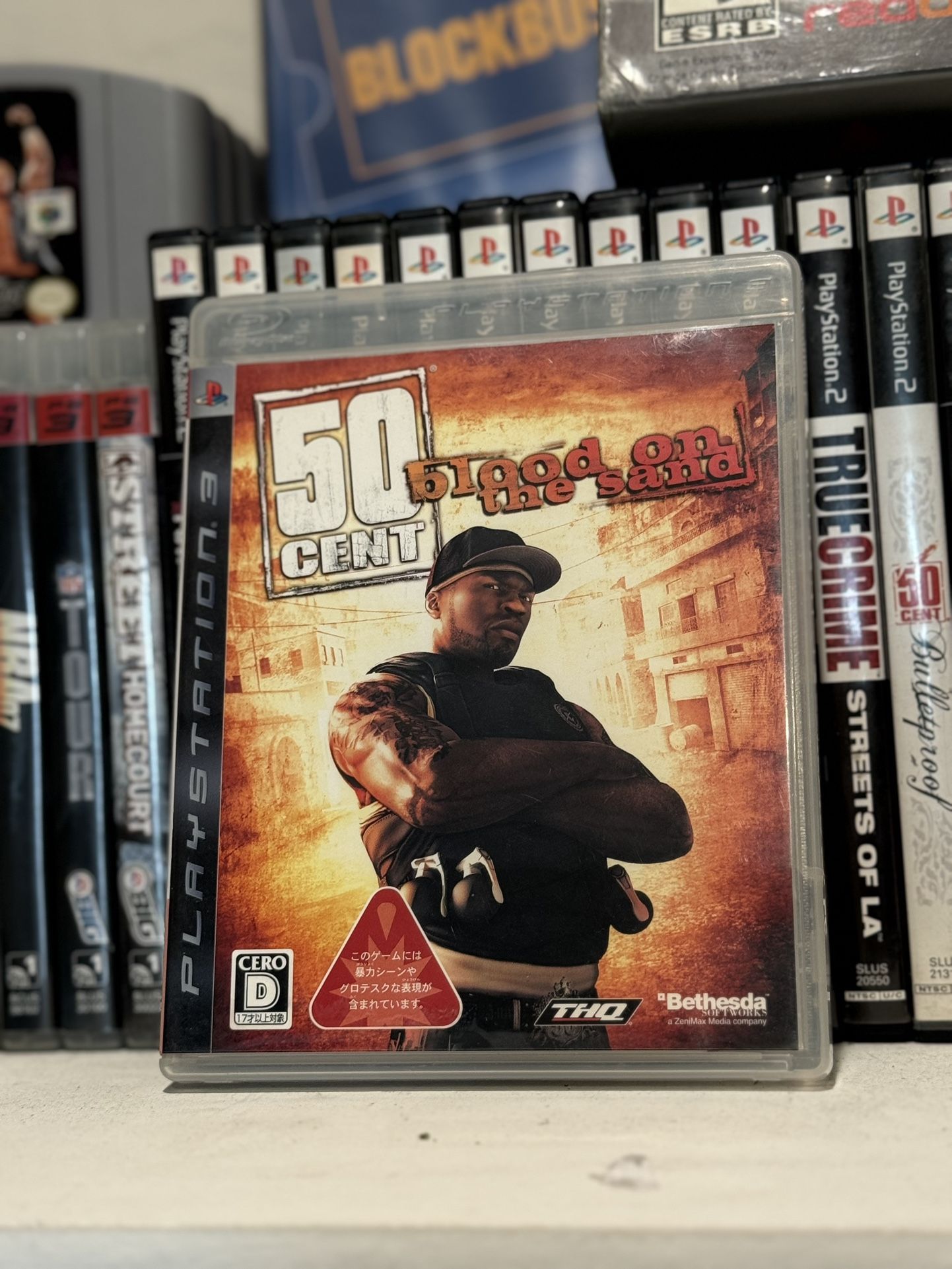 COMPLETE JAPAN IMPORT WITH TROHIES 50cent BLOOD ON THE SAND PS3