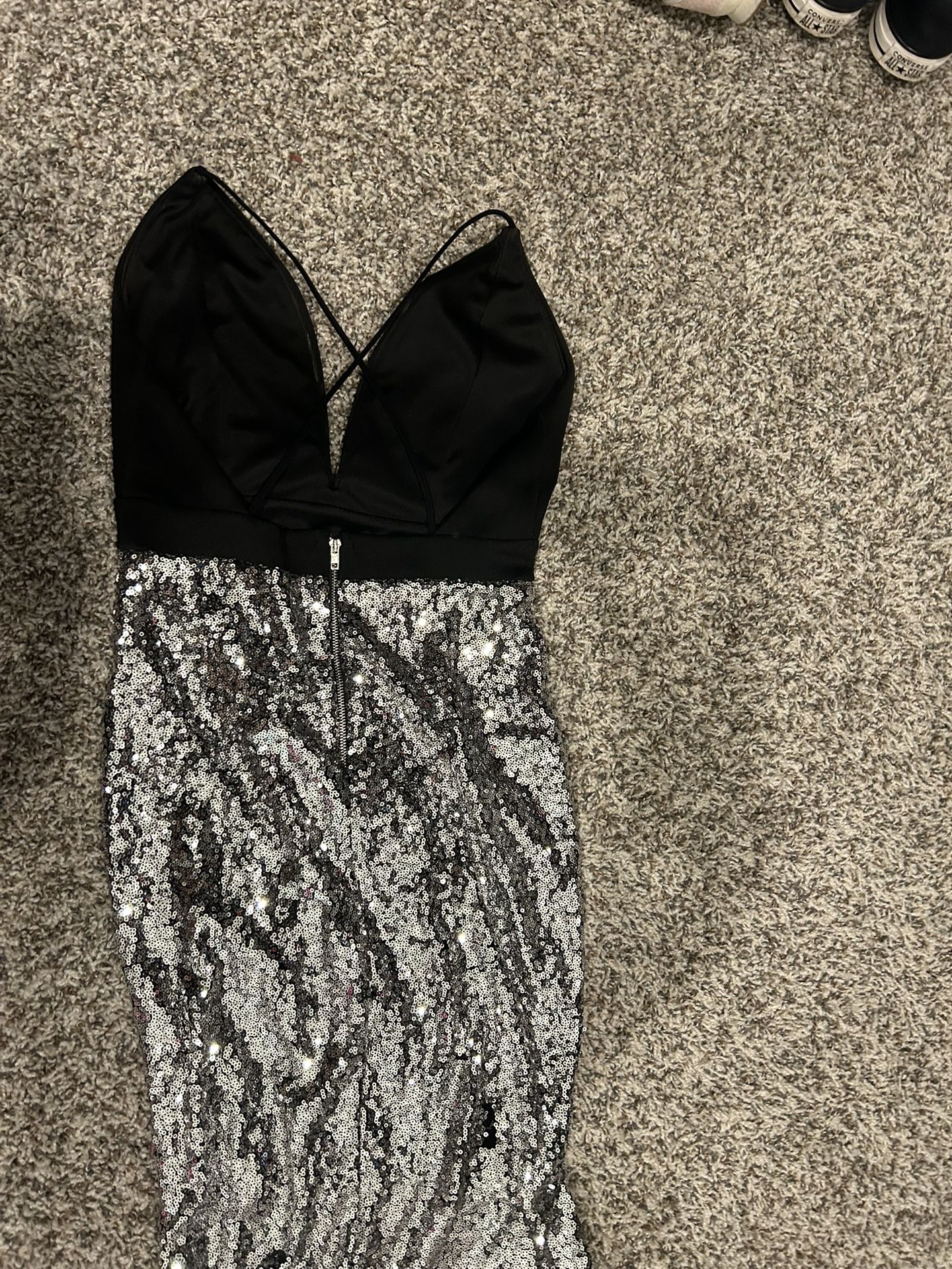 Black Silver Party Dress