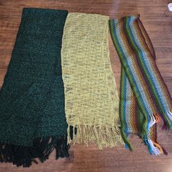 3 New Women's Handmade Scarf Scarves Green Boho Bohemian Accessories
