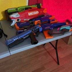 6 Kids Nerf Guns $40.00 ,or $10.00 Each  ,New 