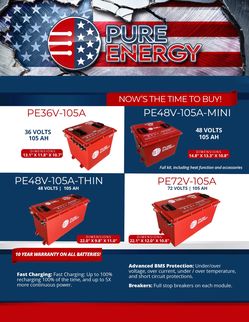 Lithium golf cart batteries