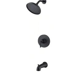 American Standard Oswell Single-Handle 1-Spray Tub & Shower Faucet 1.8 GPM Matte Black (Valve Included)