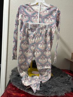 Girls Unicorn Print Pajama Set girls size 10