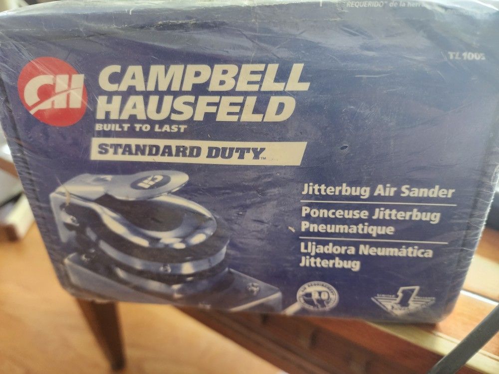 CAMPBELL HAUSFELD Jitterbug Variable Speed Air Hand Sander- TL-1005 New Sealed.
