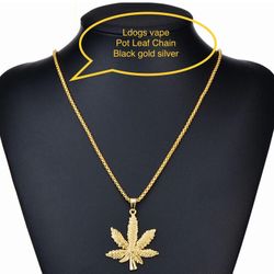 Pot Leaf Necklace  Hip Hop Charm 