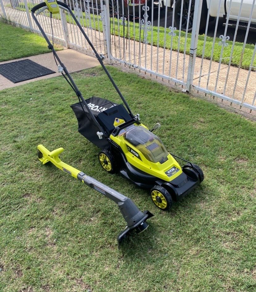 Ryobi 13inch 18v Mower W Weedeater