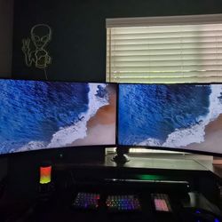 *OBO* Curved Dual Monitor Setup 1440p HDR *OBO*