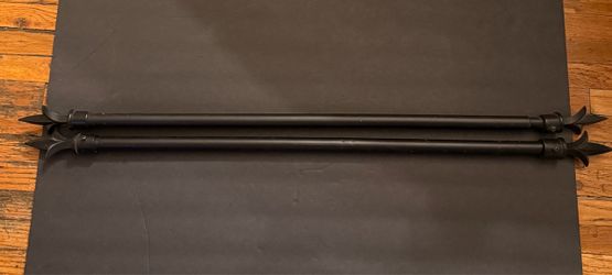 Decorative black curtain rods: 24-48 inches