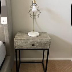 Pair of Rustic-Modern Side Tables