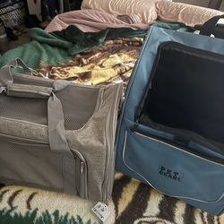 It’s a dog backpack or you could use it for a cat and a gray bag and two harness