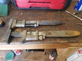 2 Antique Adjustable Wrenchs 