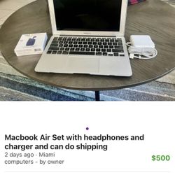 Apple MacBook Air Computer 