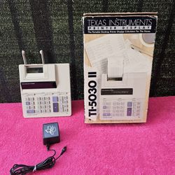 Texas Instruments TI-5030 II Printer Display Calculator With AC Power Adapter