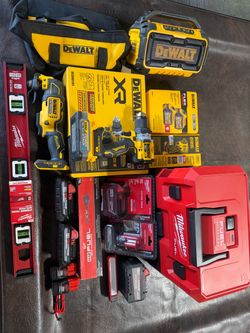 DeWalt & Milwaukee Power Tool Bundle Lot