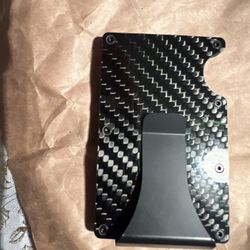 CARBON FIBER CARD CLIP WALLET IN BLACK 💳 