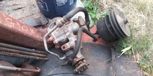 A Power Steering Box And Pump Out Of 85 Chevy Dually .