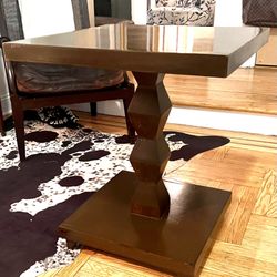 VINCENT WOLF inspired Entry/Side Table  27.5” Height, 23.5” Square.