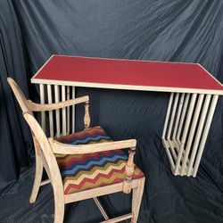 Modern Desk and Chair Wood Set 