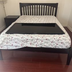 Memory Foam Mattress, Bed Frame , and Matching Night Stand $100
