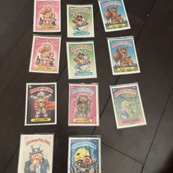 1986 Garbage Pail Kids Stickers Lot Of 11 