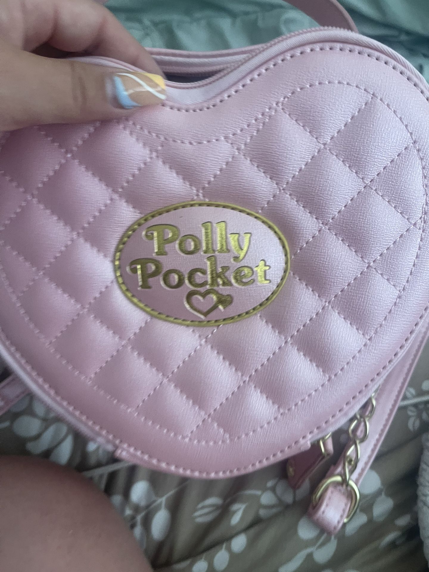 Rare Polly Pocket Quilted Heart Bag