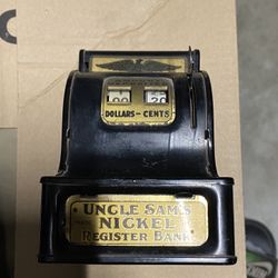 ANTIQUE UNCLE SAM NICKEL REGISTER BANK