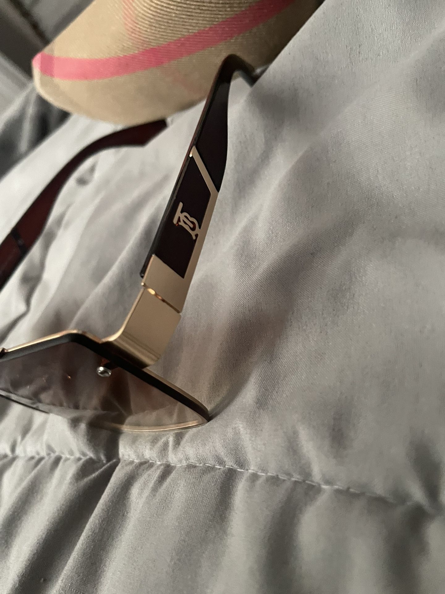 Burberry Brown & Gold Sunglasses For Men And Women