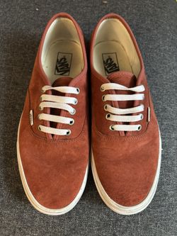Suede Orange Authentic Vans Size 10
