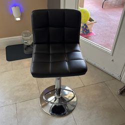 2 Black Adjustable Bar stools