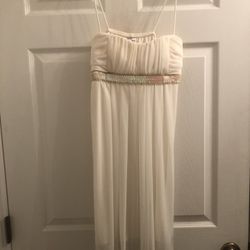 Ivory  and Flowered Dress