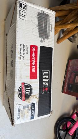 New In Box Weber Go-Anywhere Gas Grill - $95