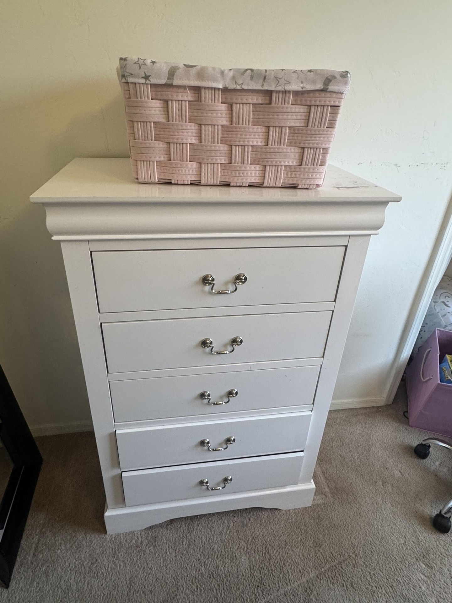 5 Drawer Dresser White